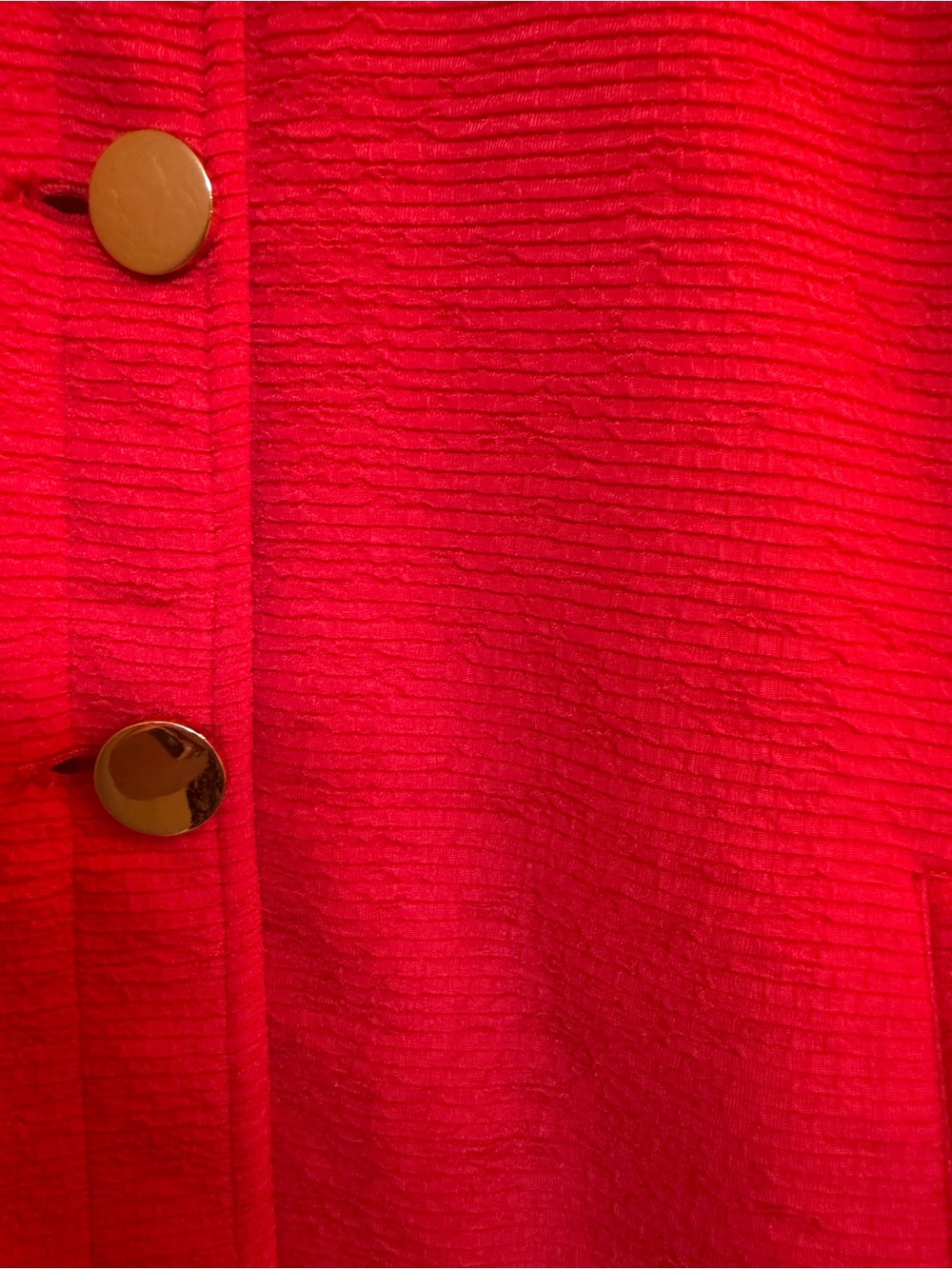 JM Collection Red Button-Front light weight jacket - Picture 5 of 7